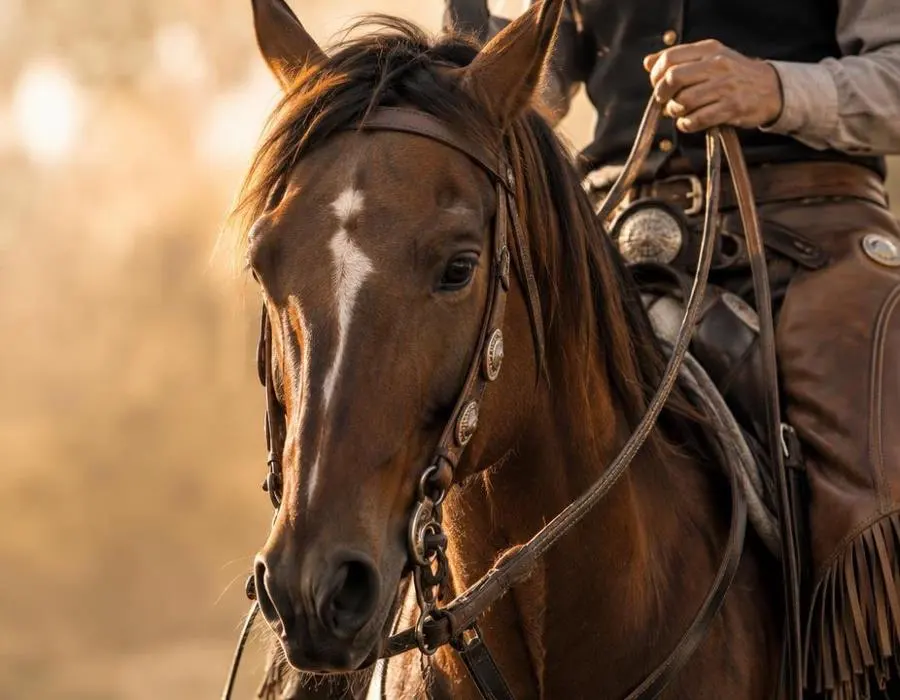 Close-up of horse and rider — Texas Smokin' Guns Close-up of horse and rider