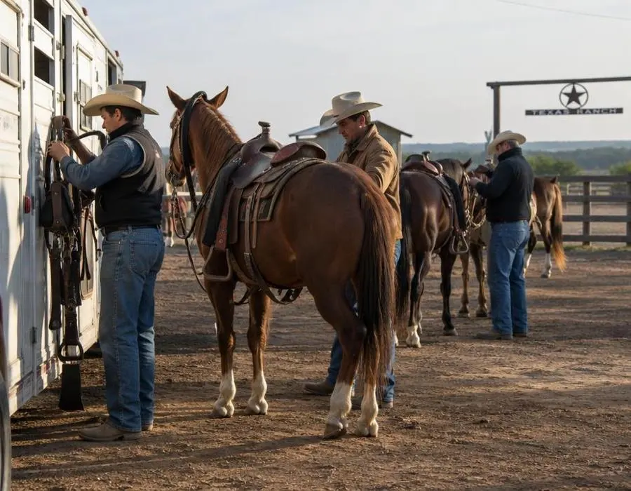 Competitors preparing before an event — Texas Smokin' Guns Competitors preparing before an event